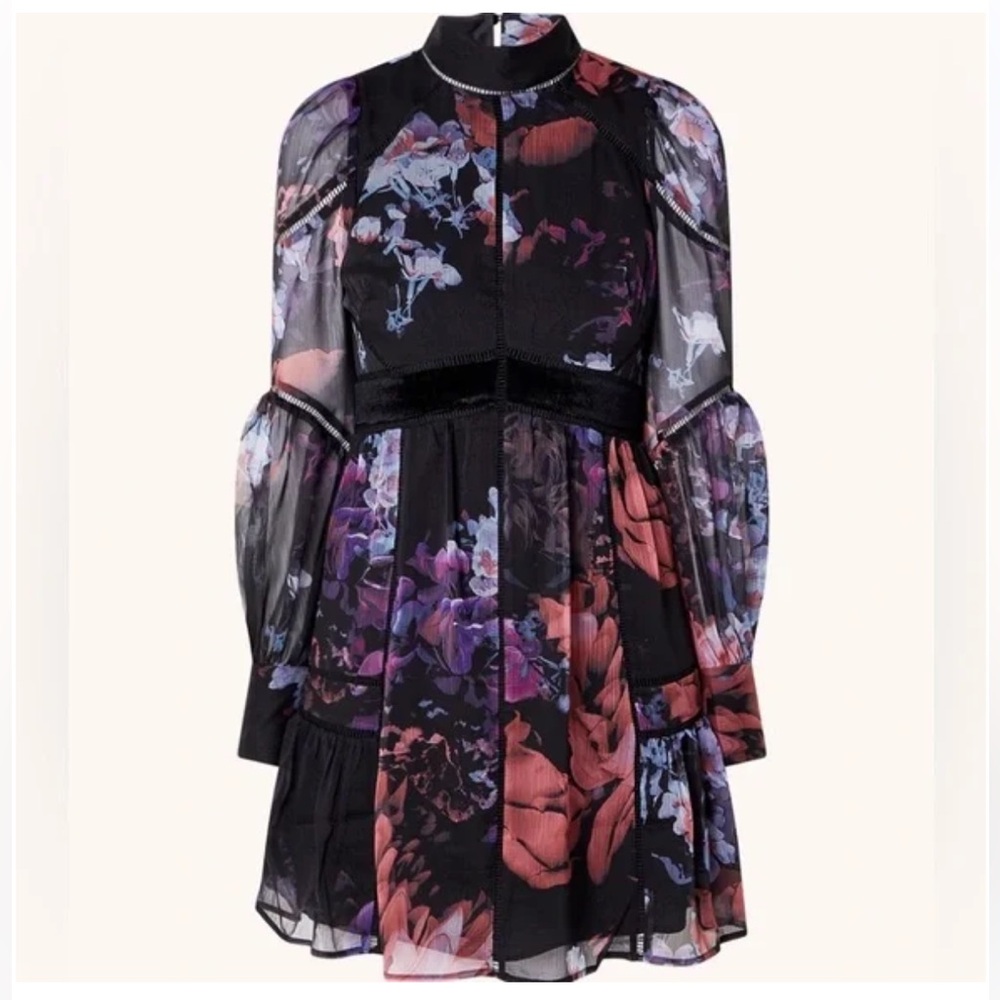 NWT Ted Baker Greetah Dress Ladder Trim Insert Mini Dress Ted baker 0/*US 2